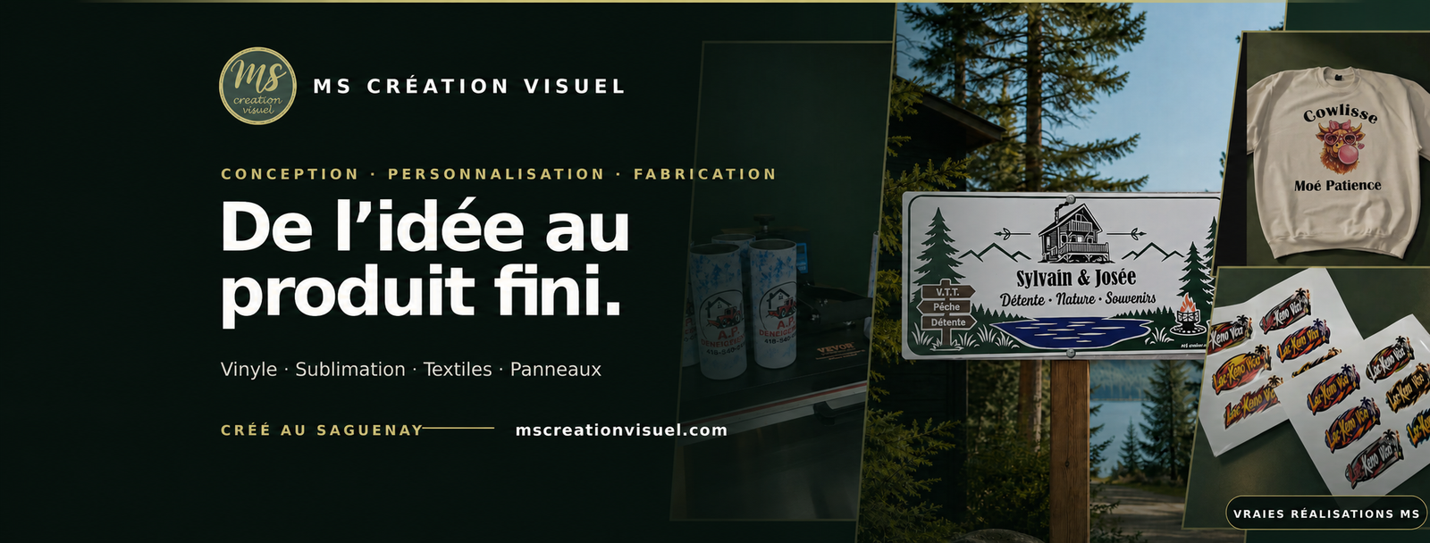 MS Création Visuel — de l’idée au produit fini, avec de vraies réalisations